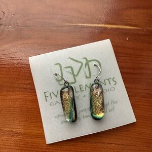Free Elements Dichroic Glass Earrings